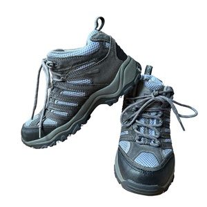 Wrangler Womens Gray Lace Up Leather Upper Ankle Hiking Shoes Size 7.5